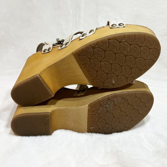 Korks Dawson Wedge Sandals Off White Strappy Women’s Sz 11 - Picture 8 of 11